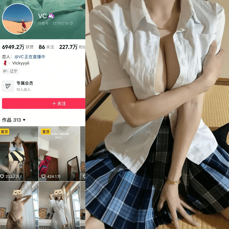 [秘语空间]抖音VC（Vickyyyii）付费图集视频作品合集打包下载+持续更新
